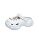 Jingpu Fei cartoon bear sandals for boys and girls anti-slip soft bottom new versatile summer hole shoes white 24 -25