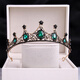 ShiJUN's birthday crown tiara girl's bride 2025 new style wedding dress accessories 18-year-old wedding crown hair crown -09 gold gift box + double-layer hair comb veil