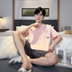 Pajamas de estilo de Victoria para los hombres Modal de verano para hombres Summer's Summer Cool Silk Style Silk Style Fin Talater Ropa para el hogar 9721 L [100-130Jin [Jin iguala 0.5 kg]]