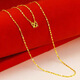 Wanmu gold necklace new style 999 pure gold baby's breath chain sparkling fine gold-plated necklace women's clavicle chain baby's breath necklace 4.52g