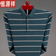 Hengyuanxiang long-sleeved T-shirt men's spring and autumn new base shirt T-shirt middle-aged and elderly father wear lapel real pocket top T671 red L 170 weight 125-140Jin [Jin equals 0.5 kg]