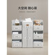 ABCMOKOO [Nouveau produit] Babe de rangement suspendu Sac de rangement à couches multifonctionnelles Rangement de rangement Panier de chevet Panier de chevet Sac Hanging Morandi Grey (Magic Storage, 8 grandes cloisons)