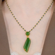 Nischendesign ohne Verblassen von Jade Temperament Mode Halskette für Frauen mit High-End-Schlüsselbeinkette 2025 Neues Internet-Promi-Accessoires Temperament Vielseitige grüne Modekette [Die Plattform wurde zertifiziert]