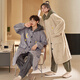 Fuxinkang Coral Velvet Couple pyjamas Fall et hiver épaissis des vêtements de flanelle de pannel pour femmes épaissies pour femmes Py-6625 L - Femmes [Hauteur 160-165-WATTER 100-120]