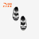 ANTA (ANTA) Children's Sandals Baby Shoes Summer New Velcro Toe Anti-collision Soft Elastic Beach Shoes Male Black/Snowflake White 0036-2 26