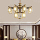 OPP-Beleuchtung (Opple) 2025 neuer Stil Abwärts alle Kupfer New Chinese Style Wohnzimmer Kronleuchter chinesischer Stil High-End-Atmosphäre Villa Restaurant Tea Room Hall 9889-15 Köpfe mit Kupfer Vollspektrum dreifarbig LED LED LED
