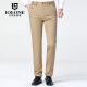 Jiumuwang 2025 Sommerqualität Herrenhosensaison Saison dünne Hochtätigkeitshosen mittleren Alters mit hoher Tapferkeitshose Daddy Long Hosen 9929-1 Khaki 31
