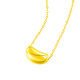 Taijufu acacia bean gold necklace women's pure gold 999 clavicle chain 5g craft gold bean transfer bead pendant new jewelry pure gold acacia bean (thin version about 0.1 g) single pendant