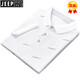 JEEP SPIRIT2025 new summer lapel men's short-sleeved T-shirt casual trendy brand POLO shirt men's collar half-sleeved ice silk white QY679 2XL