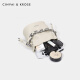 Cinvaikrose Bag Damen 2025 Neue Modekette Eimer Tasche Echtes Leder handgeedeltes Crossbody-Tasche Weiß weiß