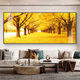 Shantoulin Village NM Gold bedeckte Wohnzimmer Hängende Gemälde moderne atmosphärische Sofa Hintergrund Wanddekoration Malerei Golden Avenue Landschaft Ölmalerei