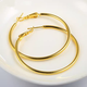 Chinese Valentine's Day gold earrings European and American fashion temperament 18k gold large hoop earrings for your girlfriend. The same style 60mm earrings from the gold store