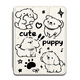 Wanfushg Line Puppy Geeignete Hausaufgaben helfen T30 Protective Shell Einfacher Katzen P20 Lernmaschine T20 proplus iflytek S30 Blume 12,7-Zoll Samsung T510/A8/S9 Z12049 Blume Black Cat Book Style Single Shell Homesuw Hilfsmaschine Lernmaschine P20
