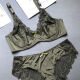 NJSKAKW [2694 Menschen] Europäische und amerikanische schwammeless sexy 200jin [Jin entspricht 0,5 kg] großer BH -Set, sammeln Sie Fett MM, schwarzer Anzug 80D