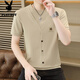 Playboy (Playboy) Summer NUEVA falsa camiseta de dos piezas 2025 Camiseta de manga corta Men a moda de moda transpirable a media manga de media manga Q6623 White XL [115-130Jin [Jin equivale a 0.5 kg]]]
