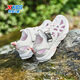 Xtep children's outdoor sports and leisure sandals Xiyue girls breathable quick-drying toe anti-collision and anti-kick middle and older children's summer slightly white 33