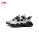Li Ning children's shoes, children's sports shoes, men's and women's summer hollow mesh sandals, soft breathable frame shoes YKCV078 black/standard white-7 37