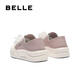 Belle (Belle) Chaussures de planche en deux pièces pour femmes 2025 Automne Nouveau arc mignon Saux décontractées et solées épaisses B2629cm5 violet 36 (230 mm)