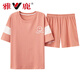 Yalu Sommer koreanische Frauen reine Baumwoll-Kurzärmel-Shorts Pyjamas tragen lässige und frische Baumwoll-Hauskleidung Dünne Sommerstrustkissen 12611 m (75-95jin [Jin ist gleich 0,5 kg])