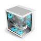 Shuoyi Kunpeng CH2+ CH3+ Ordinateur de bureau ATX Boîtier principal Côté blanc Verre incurvé transparent Chambre avec vue sur la mer Boîtier de petite taille Jeu Esports 240 Refroidissement par eau Verre à angle droit Kunpeng CH2 Blanc