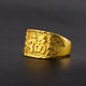 Vietnamese sand gold ring for men with open opening, classic and domineering ring with the word 