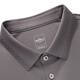 Qipai mulberry silk short-sleeved POLO shirt men's summer business casual top medium gray L
