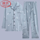 LangSha pajamas men's pure cotton long-sleeved spring and autumn thin casual loose plus size men can wear home clothes suits with gray wheat ears + 834 abstract plaid (long sleeves) L [Suggested 90-120 Jin [Jin equals 0.5 kg]]
