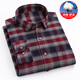 Hengyuanxiang Frühlings- und Herbst-Full-Baumwoll-Pelzplaid-Langarm-Hemd Herren und Fett plus großer Größe mittlerer und älterer Baumwolle lose Casual Shirt PL-666 S 3890-110jin [Jin gleich 0,5 kg]