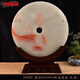 High-End Natural Afghan Fine Jade Feng Shui Handwerk Ornamente Yupingan Gua Weinschrank Dekoration Wohnzimmer A9215-25 cm Durchmesser