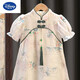 
Disney girls' dress summer Hanfu cheongsam skirt children's summer princess skirt retro Chinese style Tang suit baby skirt YBC-6629 fan cheongsam skirt-apricot color 90 size recommended height cm