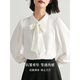 Lady Bird white shirt women's professional formal top teaching staff interview suit with commuting wear chiffon shirt