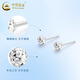 CHINA GOLD PT950 platinum round bead earrings for women new simple platinum Valentine's Day birthday gift for girlfriend and wife platinum round bead earrings about 1.1g
