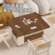 Voz de mesa de té plegable de voz de AO con pequeña sala de estar estilo crema estilo sofá borde multifuncional mini mesa de té 0.7 metros/color de nogal + crema blanco/1 bomba/con ruedas