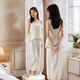 Full Pin House Rotating Dressing Mirror Full-body Floor-standing Mirror Home Bedroom Clothes Rack Mirror Integrated Fitting Mirror Vertical White 46