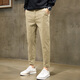 Holzspecker-Freizeithosen für Männer 2025 Neues Sommergeschäft Neun-Punkte Straight Stretch Slim Fit Vielseitige Hose 1502 Grau 32