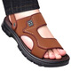 Столетия Liyong Summer Sandals Мужские мягкие подошвы, анти-скользящие пляжные туфли с двумя износостойкими, ахлетыми тапочками.