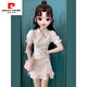 皮尔卡丹（pierre cardin）旗袍改良国风小个子粉色少女年轻款夏季2025新中式日常短款连衣裙 838 M