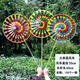 Colorful Old Beijing Windmill Children's Toys Outdoor Garden Courtyard Decoration Activity Props Park Scenic Spot Photography Small Single Turntable Vieil Poue-Pole en bois Polon de pole Moulin à vent 1 [Couleur aléatoire]