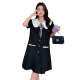 Aotong Xiaoxiang Style Kleid für Frauen 2025 Sommer Neues französisches Temperament Faltenrock AT2603 Bildfarbe m