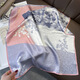 
Story Life Spring and Autumn Korean style thin style splicing tie-dye floral geometric silk mulberry silk scarf 53 small square scarf workplace women 14107-Coffee color 53*53cm