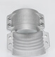 Bonbida aluminum pipe clamp EN14420-3/ENAW6082 aluminum vest two-half buckle calava two-piece shield machine hoop 2 inch DN50*8 hose outer diameter 64-67