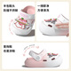 babycrayon 2025 Nouveau gradient pêche lapin pantoufles pour enfants pour filles chaussures de trou d'été petit et de taille moyenne sandales de sac pour enfants