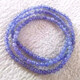 Feiyu Natural Tanzanite Bracelet Raw Stone Bare Stone Women's Tanzanite Sapphire Bracelet Pendant N Pendant Necklace Blue Crystal Loose Beads with 4.5mm Three Circles