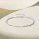 Saturday Fortune PT950 platinum bracelet for women, flashing and dancing bracelet for girlfriend B0713486, about 3.97g 16+3cm