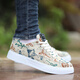 Holzspecker Old Peking Canvas Herrenschuhe bequeme Frühling Neue Männer lässige Schuhe atmungsaktiv und ganz patcharme Soft Sohle Sportboard Schuhe 6636 Graues Canvas Model kleinere Plus-Size-Schuhe 39