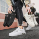 Duchen (DUCHEN) new trendy versatile men's shoes internet celebrity fashion trendy shoes low top comfortable wear-resistant casual shoes men's white and green 7372 39
