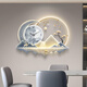 Yujianer Modern Light Luxury Restaurant Dekoration Malerei Atmosphärische Landschaft Wohnzimmer Uhr Hängende Malerei High-End-Esszimmer Hintergrund Wandmalerei Leuchtt