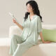 Kaizitu Modal women's pajamas and home clothes set comfortable short-sleeved trousers for outside wear 12109 [Soft Modal, breathable and comfortable] M [90-100Jin [Jin equals 0.5 kg]]