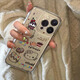 Bartini anwendbar für Apple 16Promax Mobiltelefons Case Lackiertes KT-Katze iPhone 15 Pro transparent und gelb 14plus Vollbedeckung Anti-Fall 13pro Fode Women's New 12PM Silicon Space Shell- [Dessert KT Cat] iPhone 16 Pro