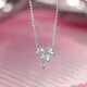Saturday Fortune (ZLF) S925 silver bow necklace for women, smart, fashionable and versatile pendant as a birthday gift for girlfriend, pendant chain length 40+5cm